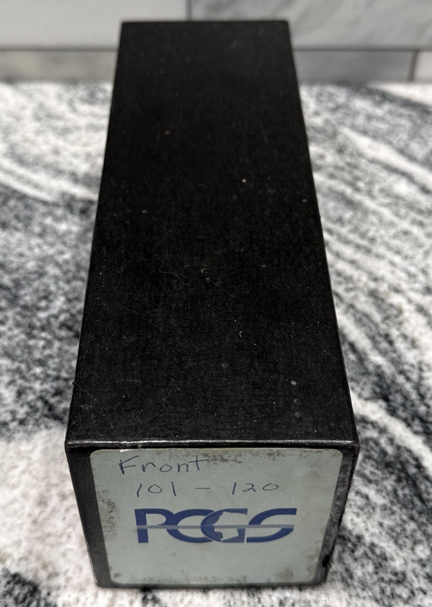 Vintage Black PCGS Storage Box For 20 Rattler Slabs / Graded Coin Holders Empty