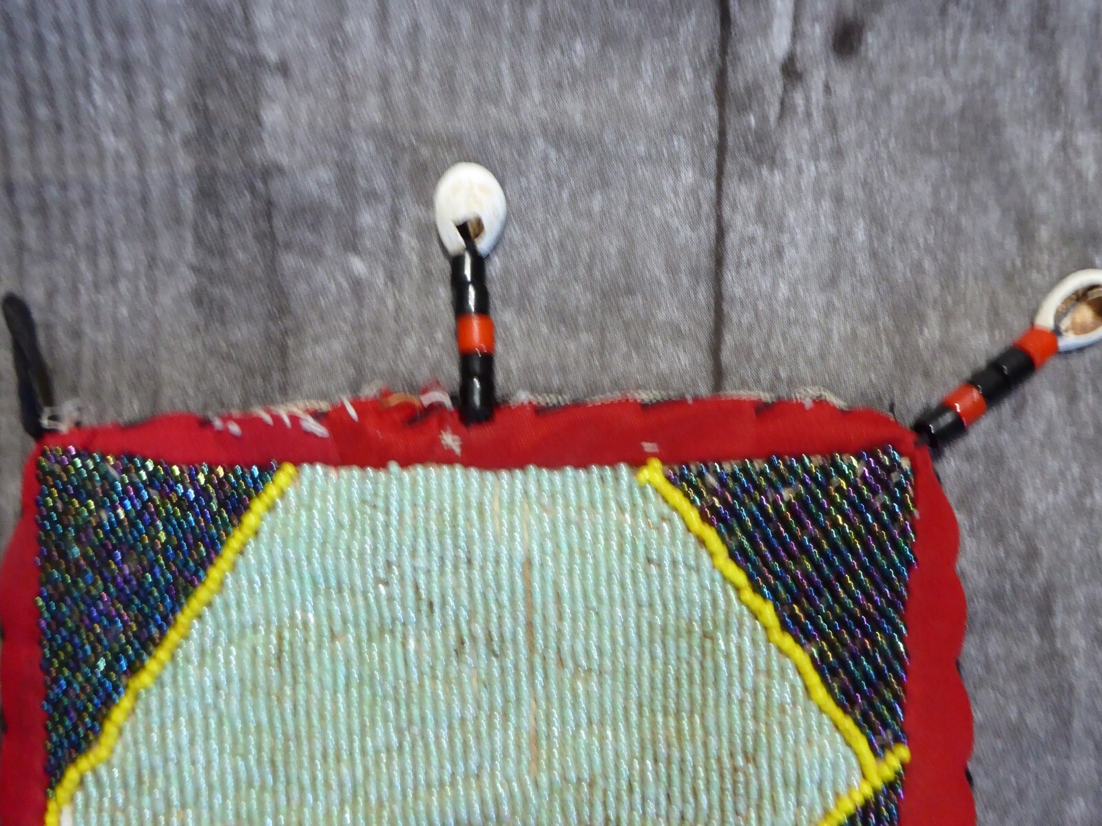 African Tribal Ceremonial Beaded Art Wall Hanging Cowrie Shell 3D Elephant Mask