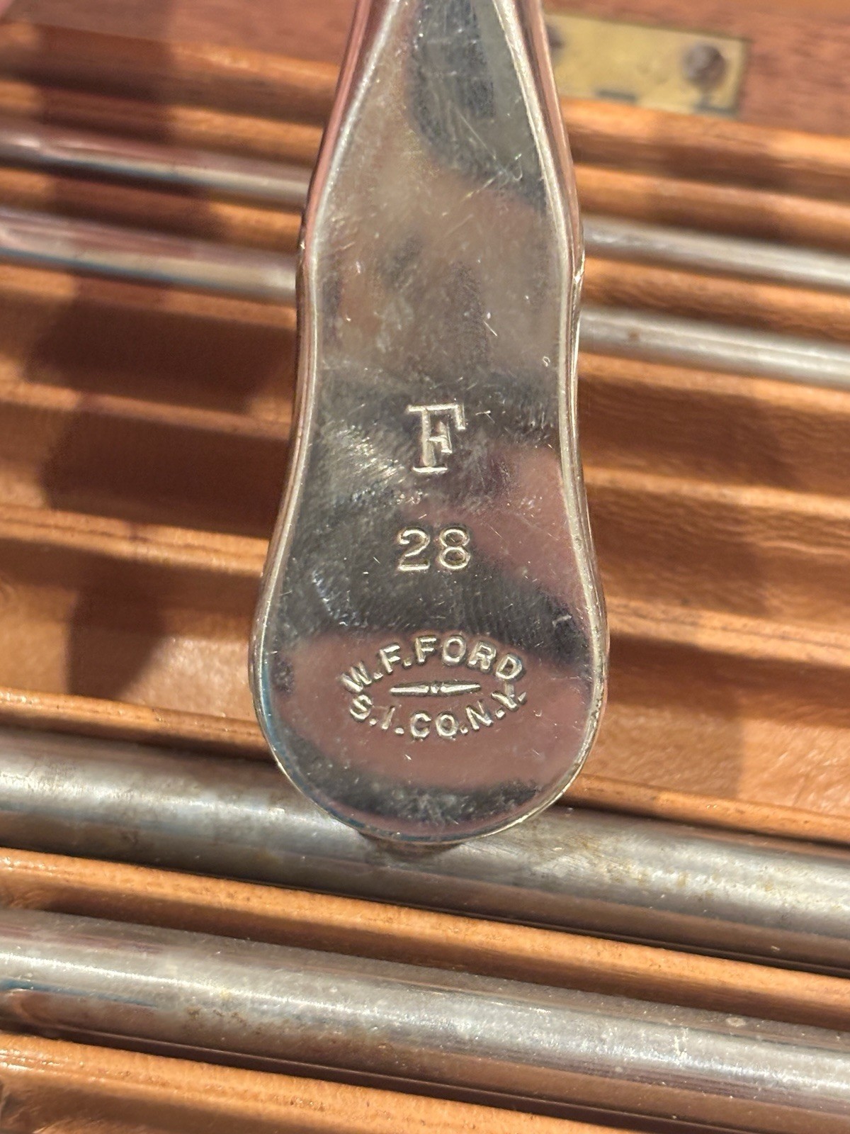 Antique W.F. Ford Surgical Dilator Set Wooden Leather Case c1900