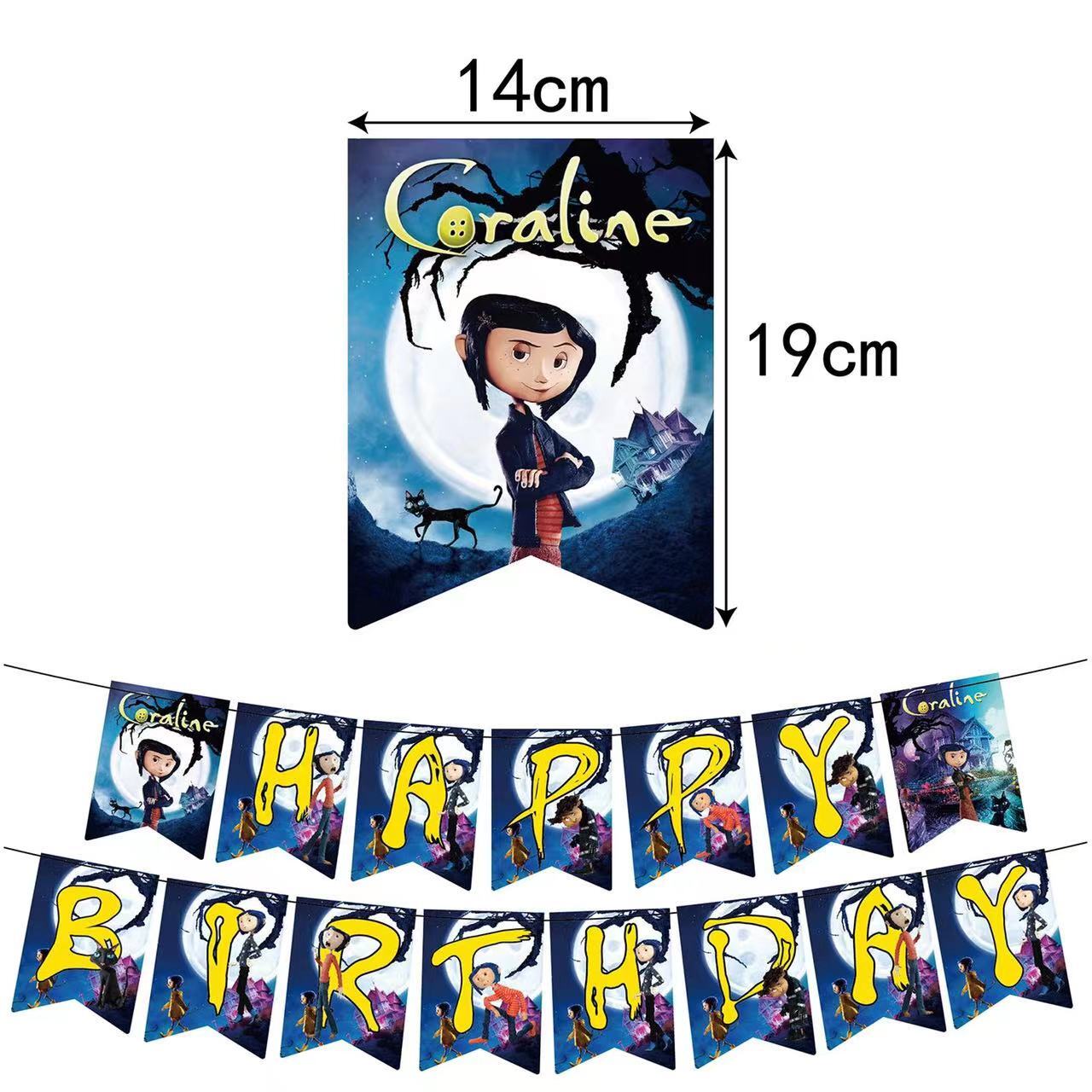 CORALINE PARTY SUPPLIES BIRTHDAY DECORATION BALLOON FAVOR TOPPERS CENTERPIECE