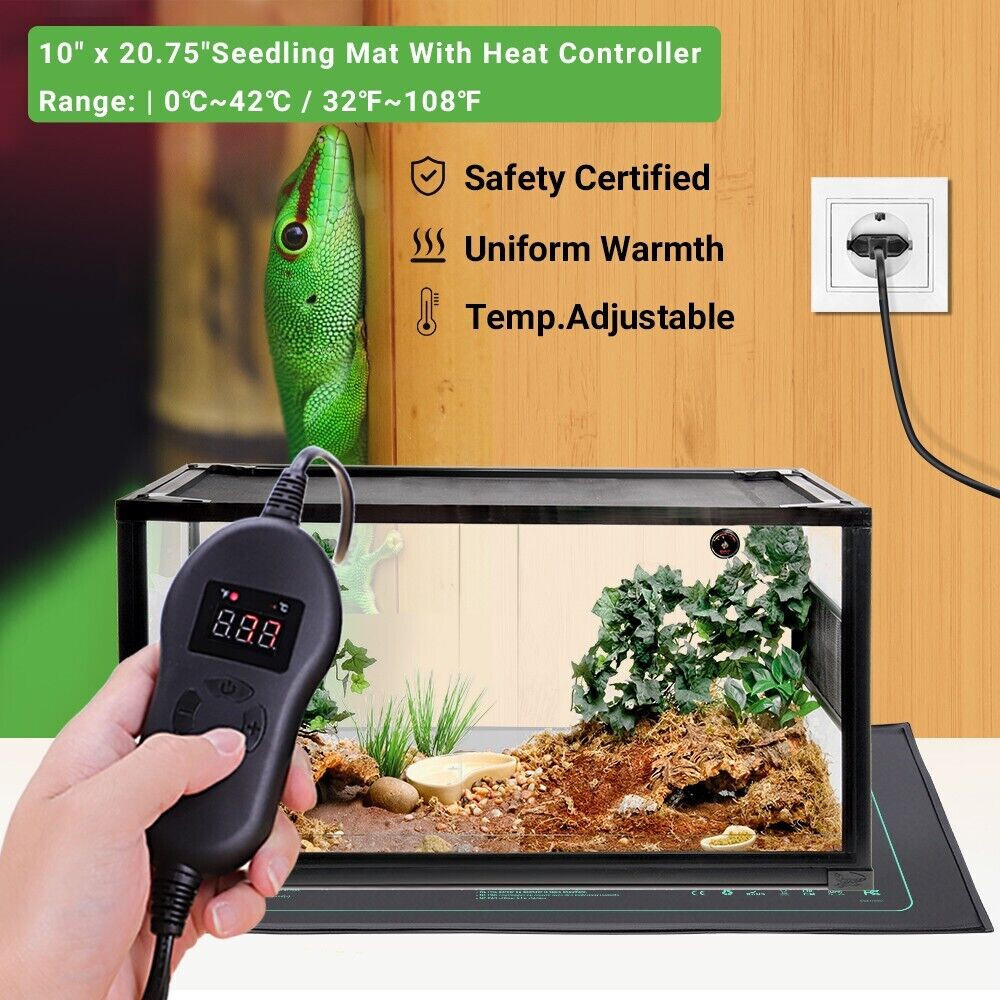 Seedling Mat With Heat Controller Germination MET Certified Plants Heating Pad