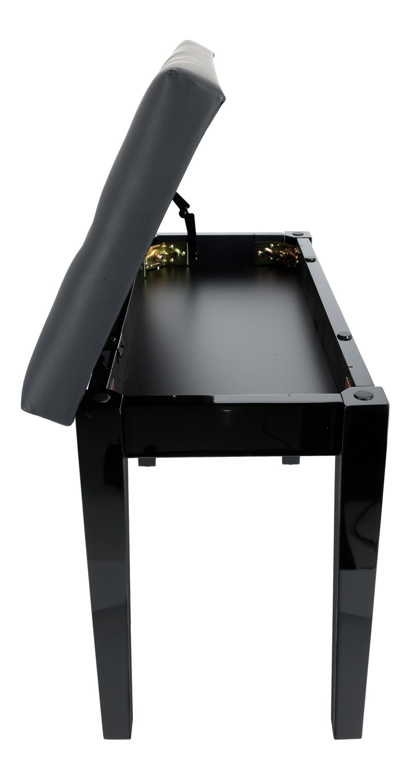 Rockville PB7 BLACK Premium Piano Bench w/Thailand Wood, Comfy Padding + Storage