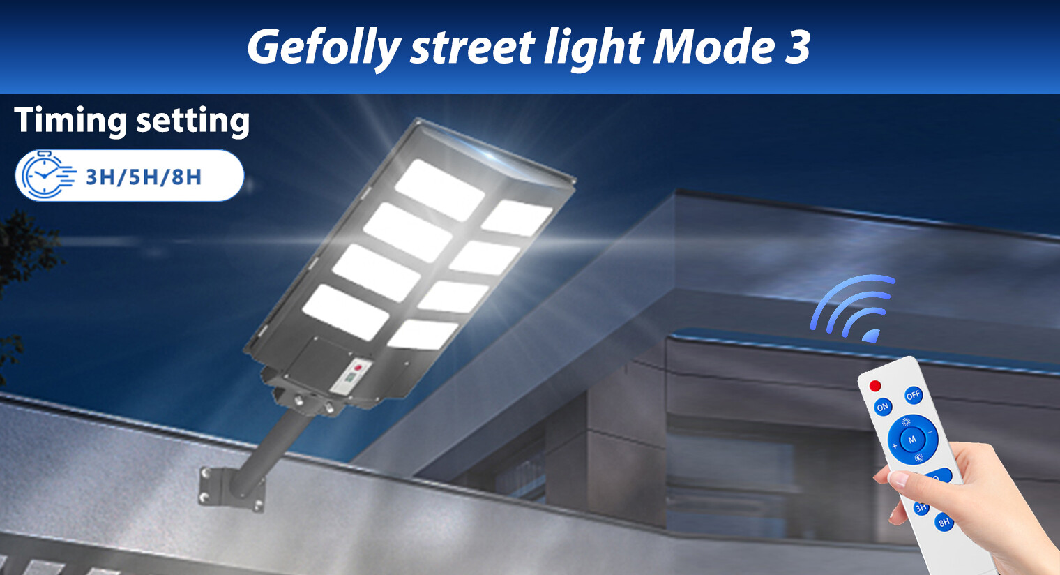 8700W Commercial Solar Street Lights Outdoor Dusk to Dawn Super Bright Aluminium