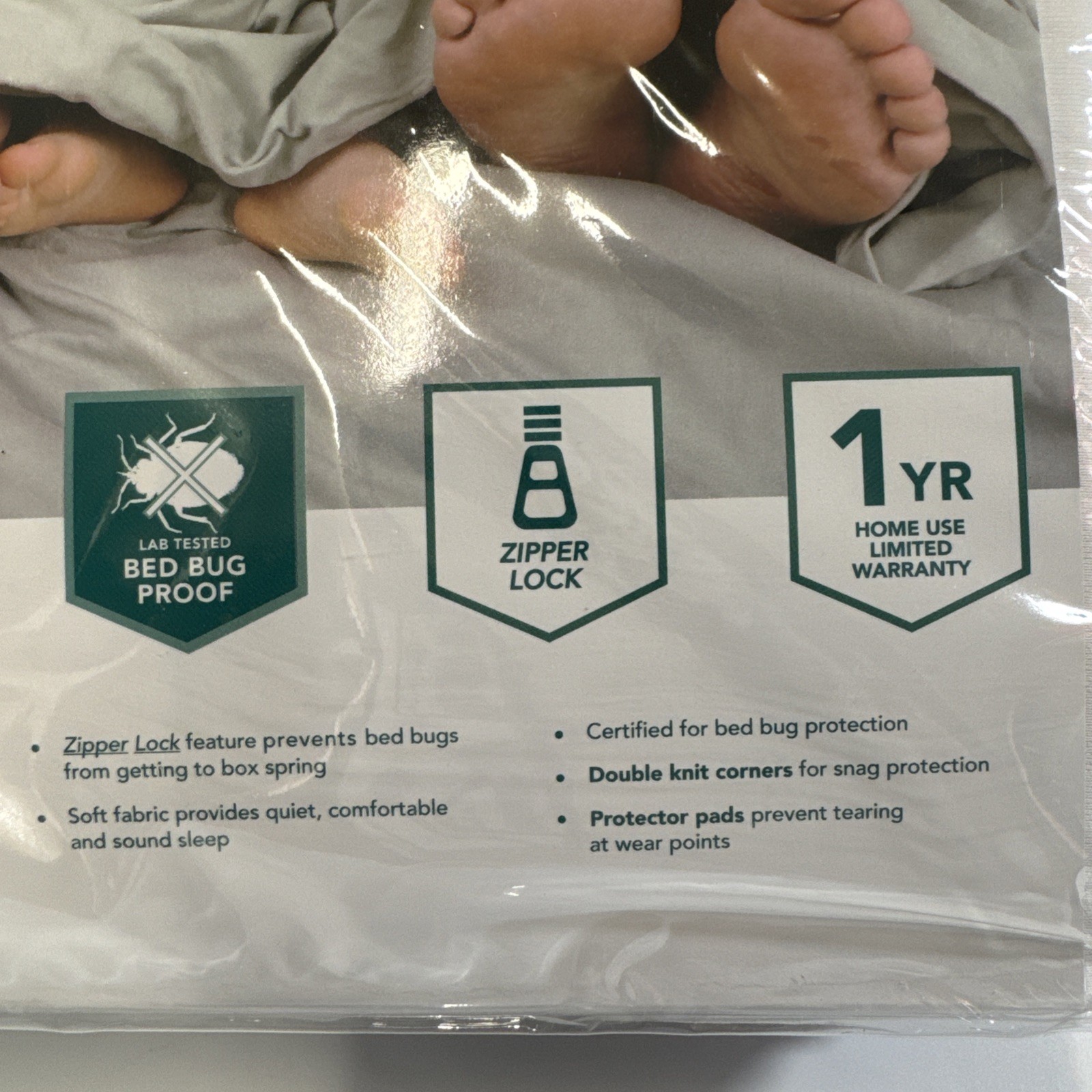 Lock-Up Queen Box Spring Total Encasement Cover Protector Bed Bug Protection JT