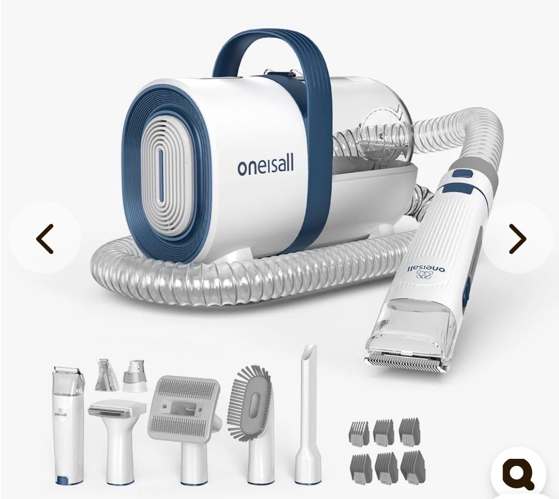 Oneisall LM2 Pet Grooming Kit Vacuum Dog Hair Clipper Grooming System