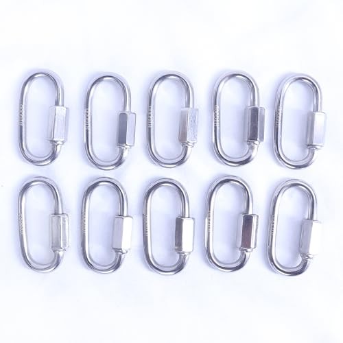 1.7 Inch 304 Stainless Steel Carabiner and Stainless Steel Chain Quick 1.7inch