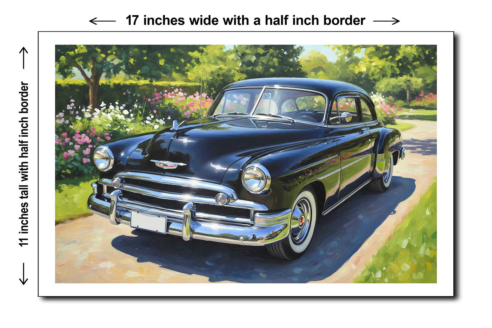 1950 Chevrolet Sedan - 11x17 Poster Art Print