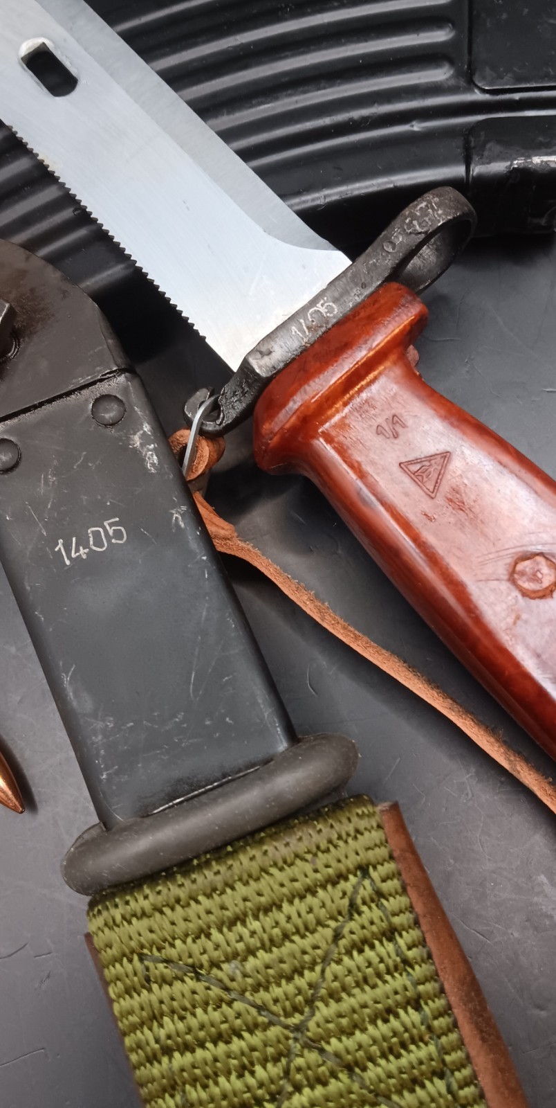 Romanian Type II AIMS Bayonet w/ Complete Sheath - Unissued Soviet Cold War #4