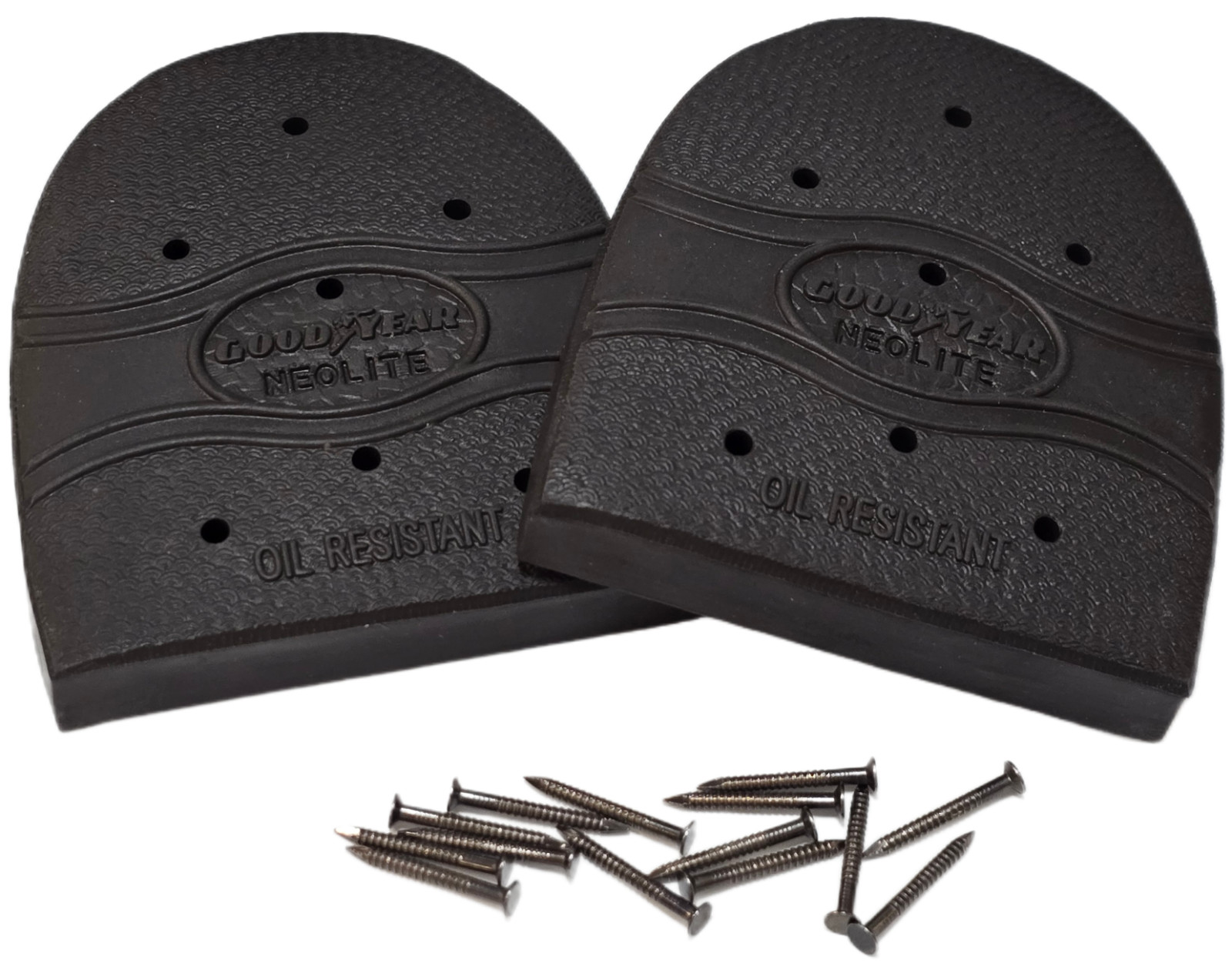 Goodyear Cowboy Boot Repair Rubber Oil Resistant Heels with Nails- Pic-A Size