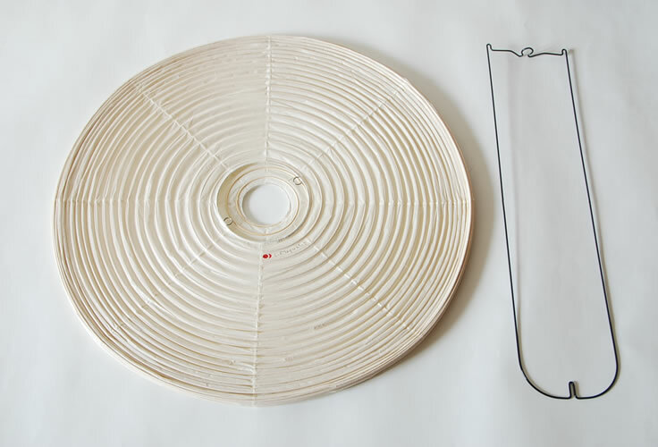 Isamu Noguchi Akari 55A Pendant lamp Shade Fram set Washi Paper Handcraft Light