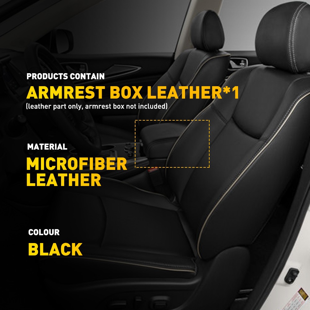 Fits Pathfinder 2013-2020 Center Console Lid Armrest Cover Replacement Black EKK