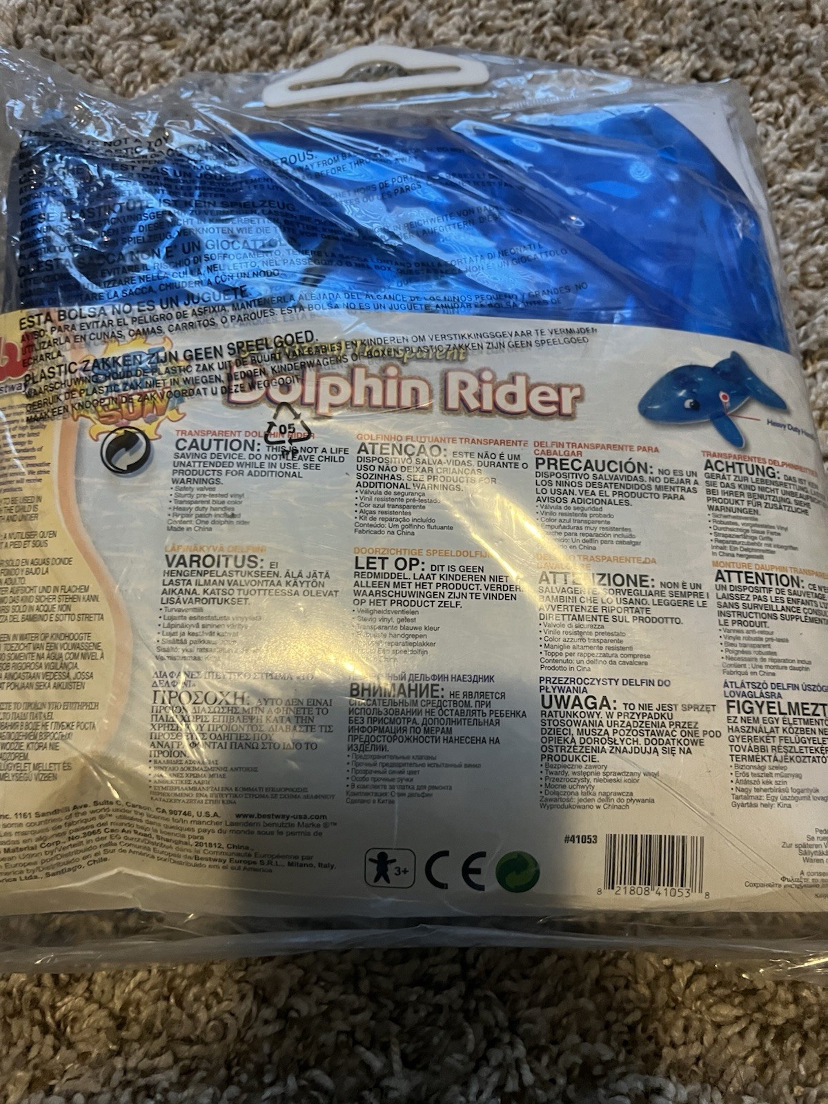 Vintage Dolphin Rider Pool Inflatable Usa