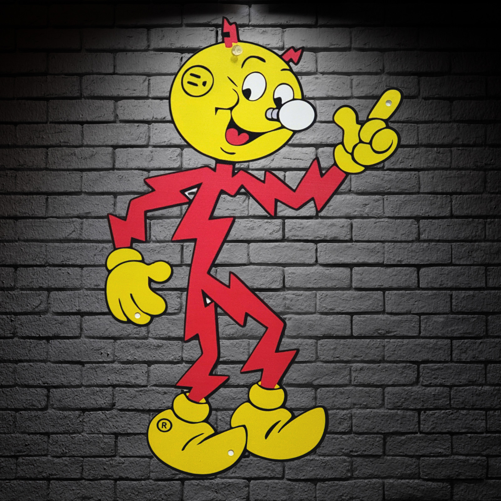 REDDY KILOWATT METAL SIGN ELECTRICITY POWER COMPANY GENERAL ELECTRIC