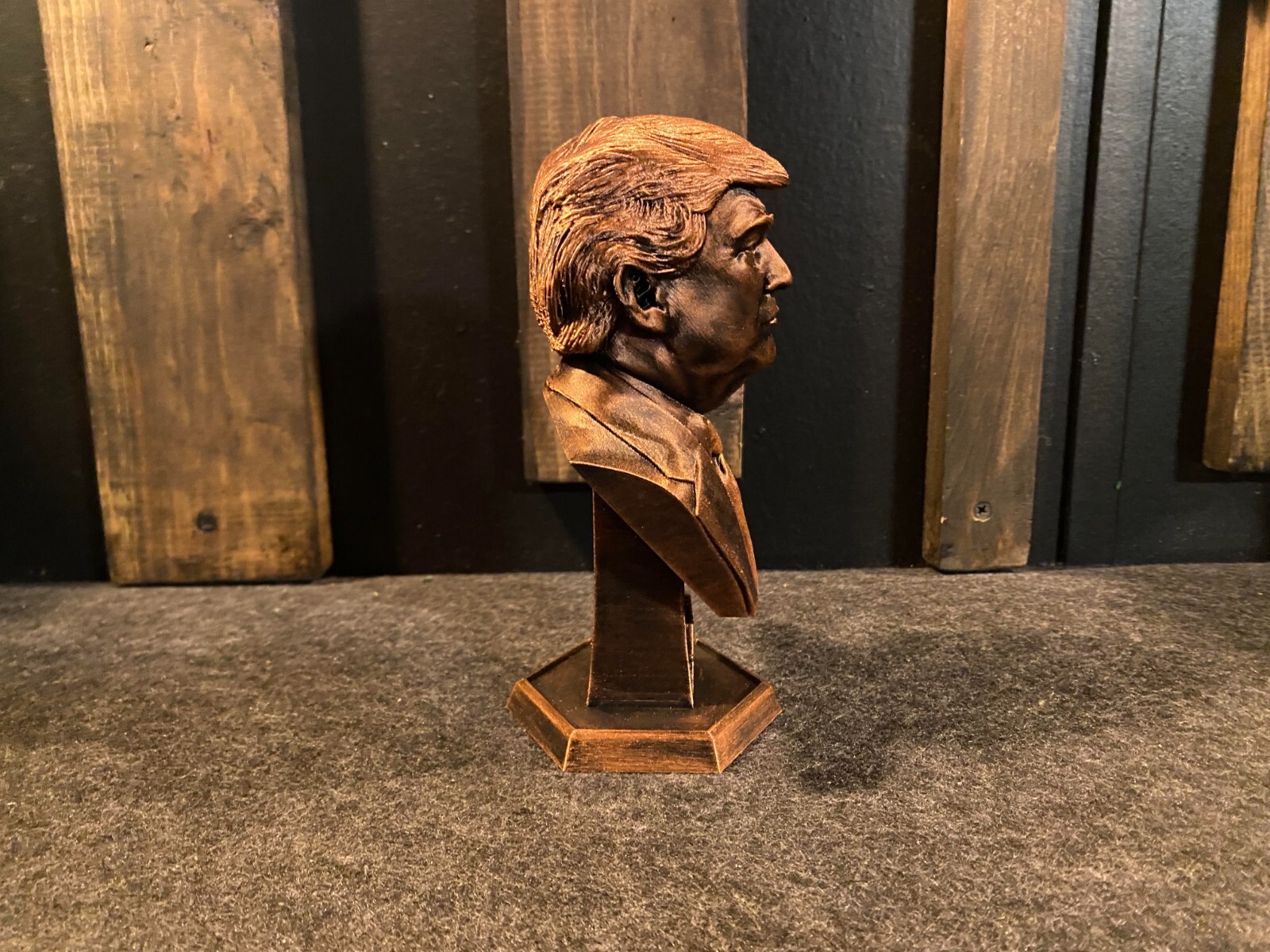 Donald Trump Copper Statue 7 INCHES TALL