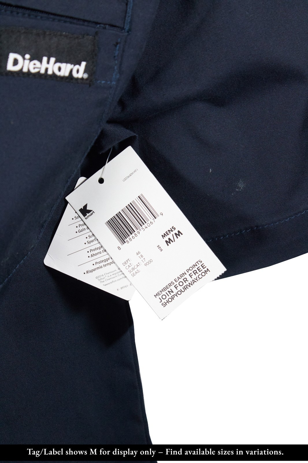 DieHard Men's Work Twill Short Sleeve Shirt Black Navy Grey