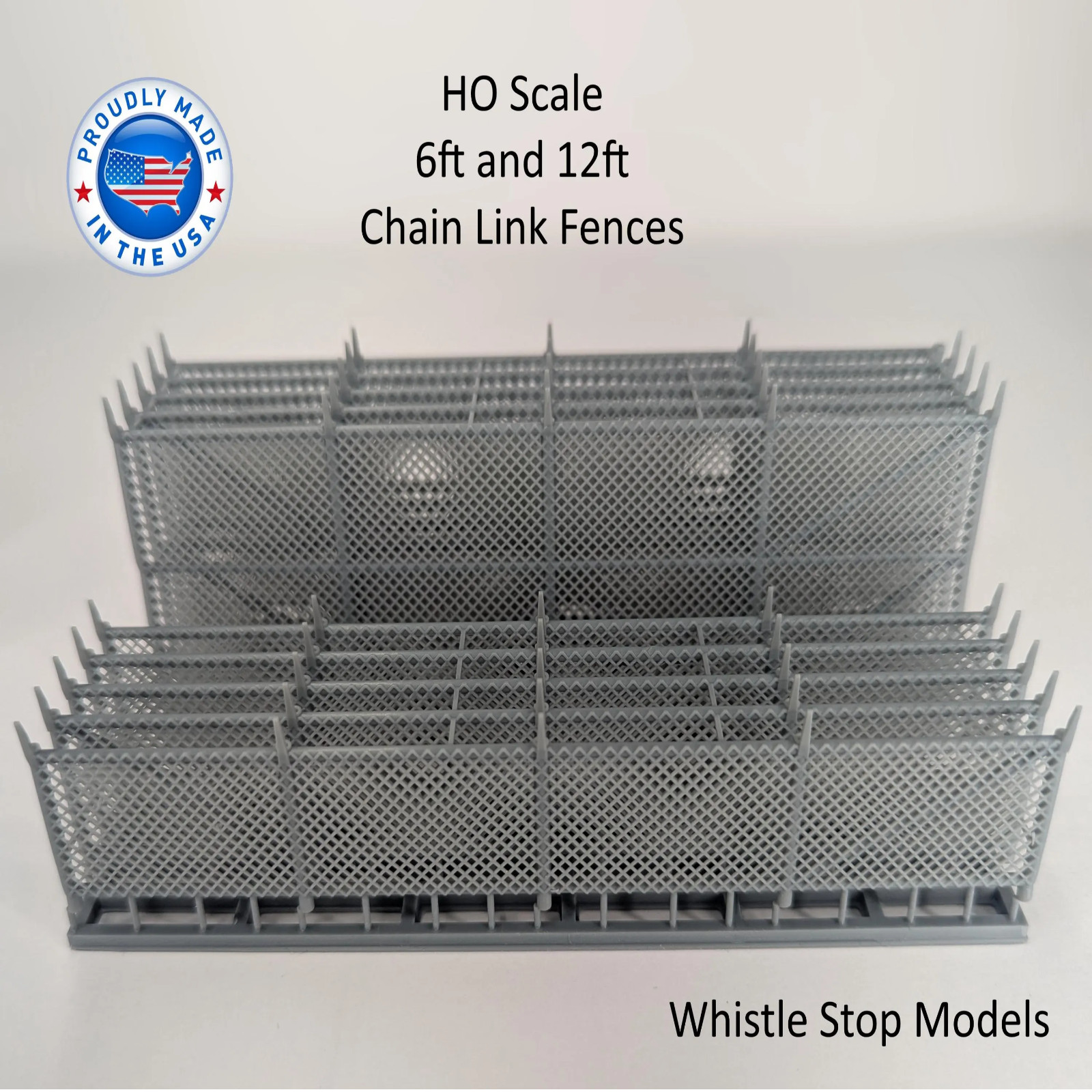 HO Scale 6 ft tall chain link fence HO2001