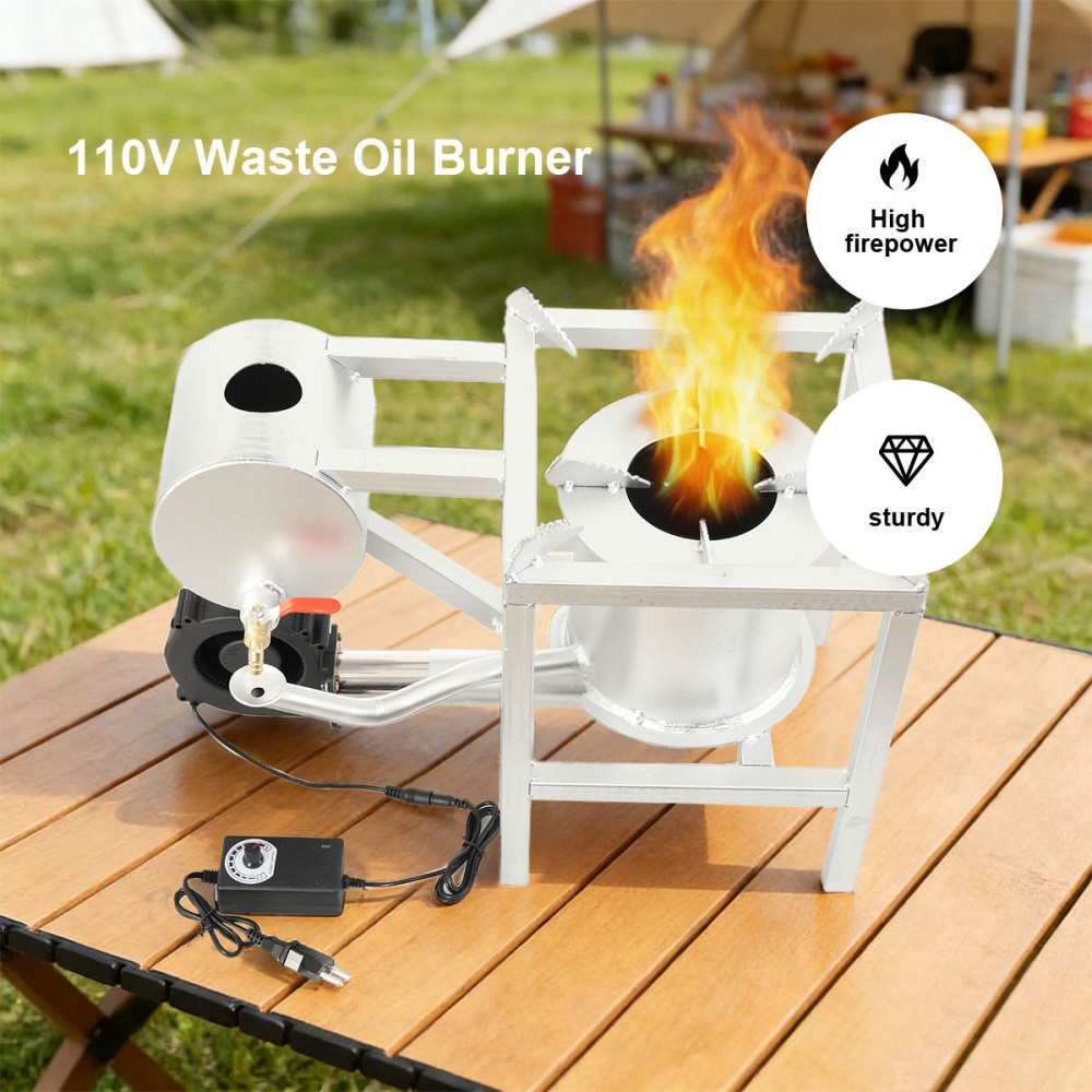 Waste Oil Burner Oil Stove Cooking Hot Heating Furnace Burning Tools Farm US