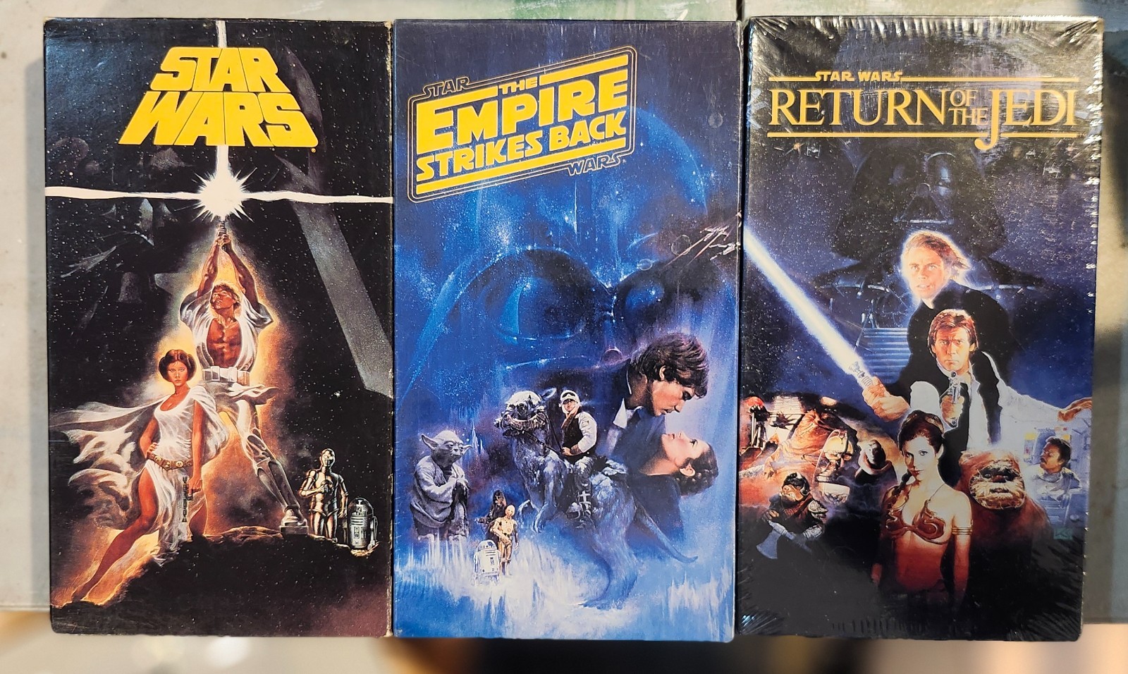3 Star Wars Original Trilogy 1992 VHS CBS FOX Empire Strikes Return (2 Sealed)