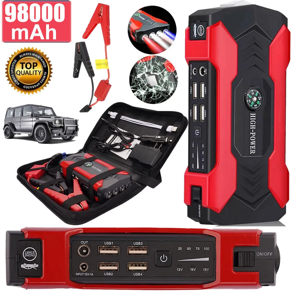 100000mAh Car Jump Starter Booster Jumper Box Power Bank Battery Charger