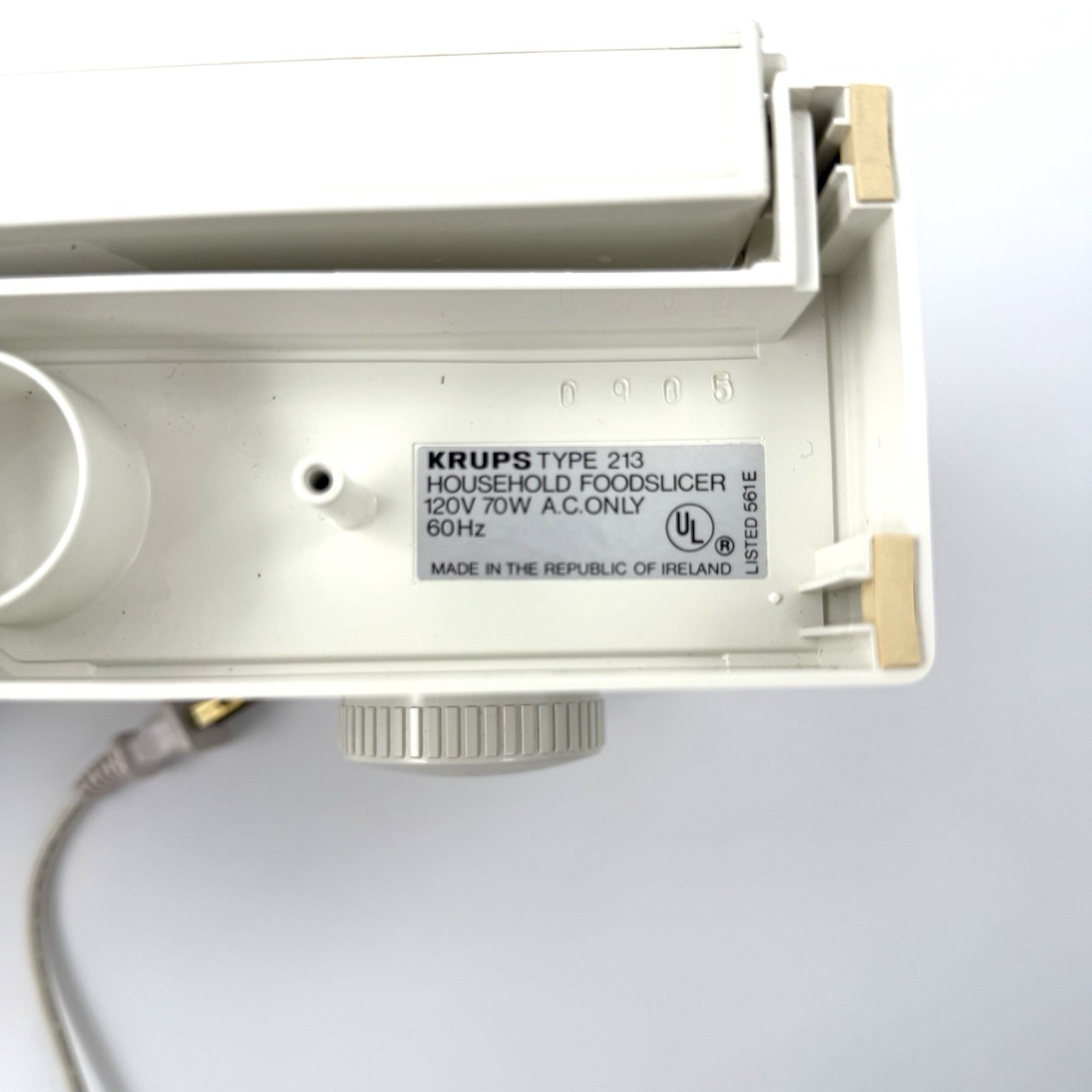 KRUPS Slice It Model 213 Electric Food Slicer Fold Up Tested w Box VTG