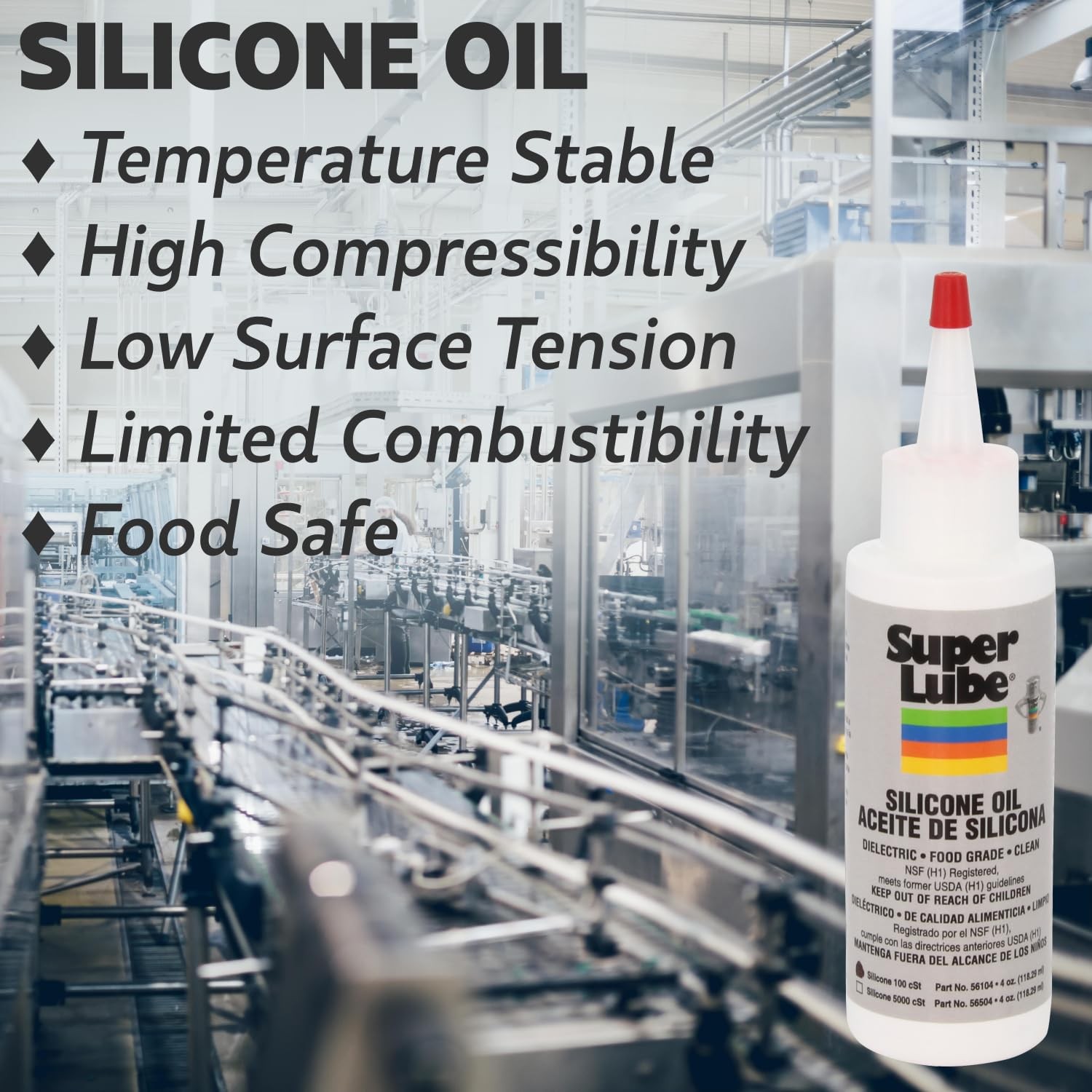 Super Lube Silicone Oil High & Low Temp CST (Clear, 4oz Bottle)