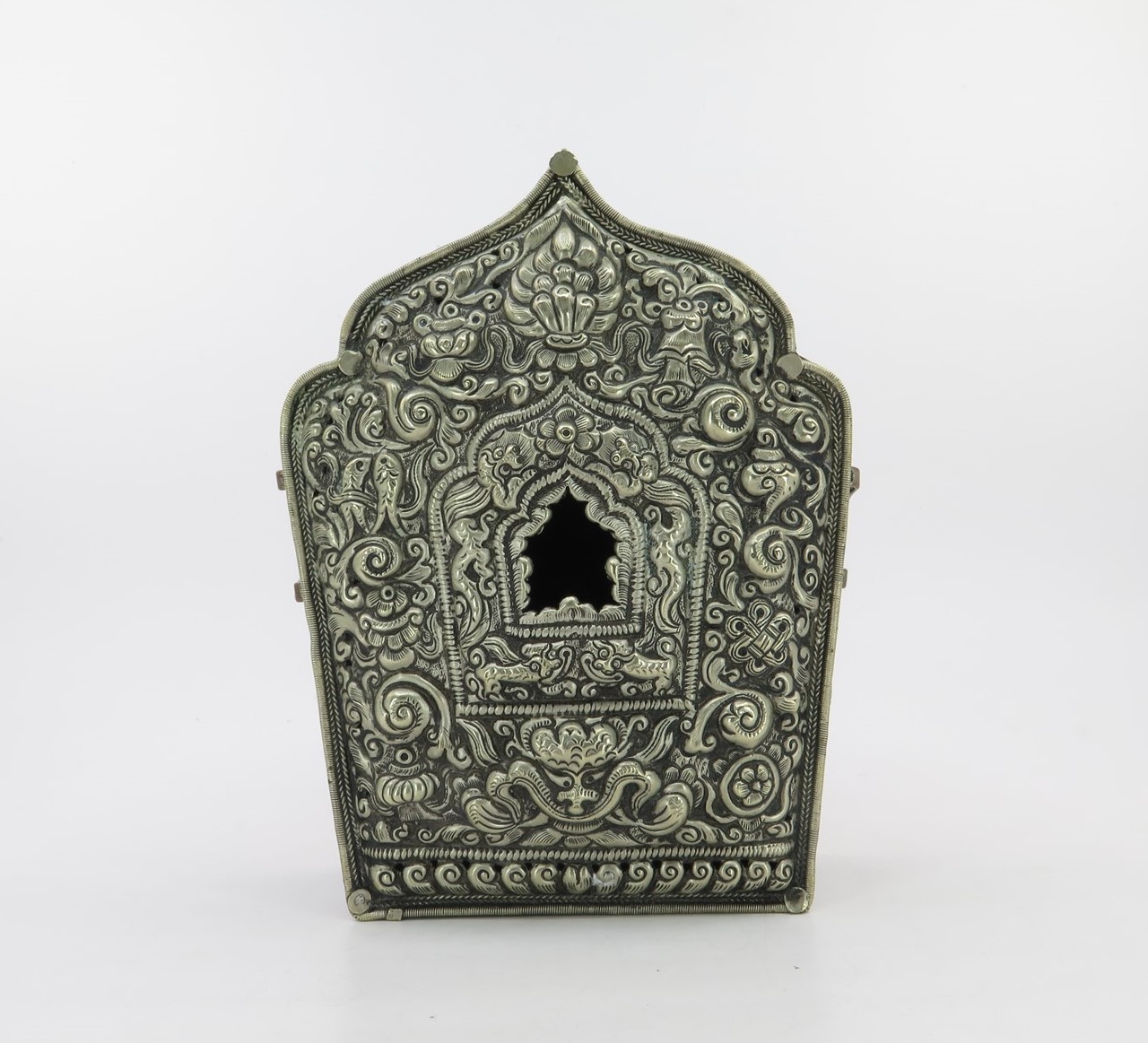 Antique Tibetan Gau Ghau Prayer Box for Holding Prayers or Auspicious Items 7"