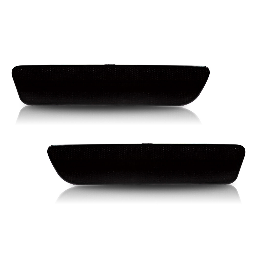 Smoked Rear Bumper Reflector Side Markers Red LED Light For 2005-09 Ford Mustang