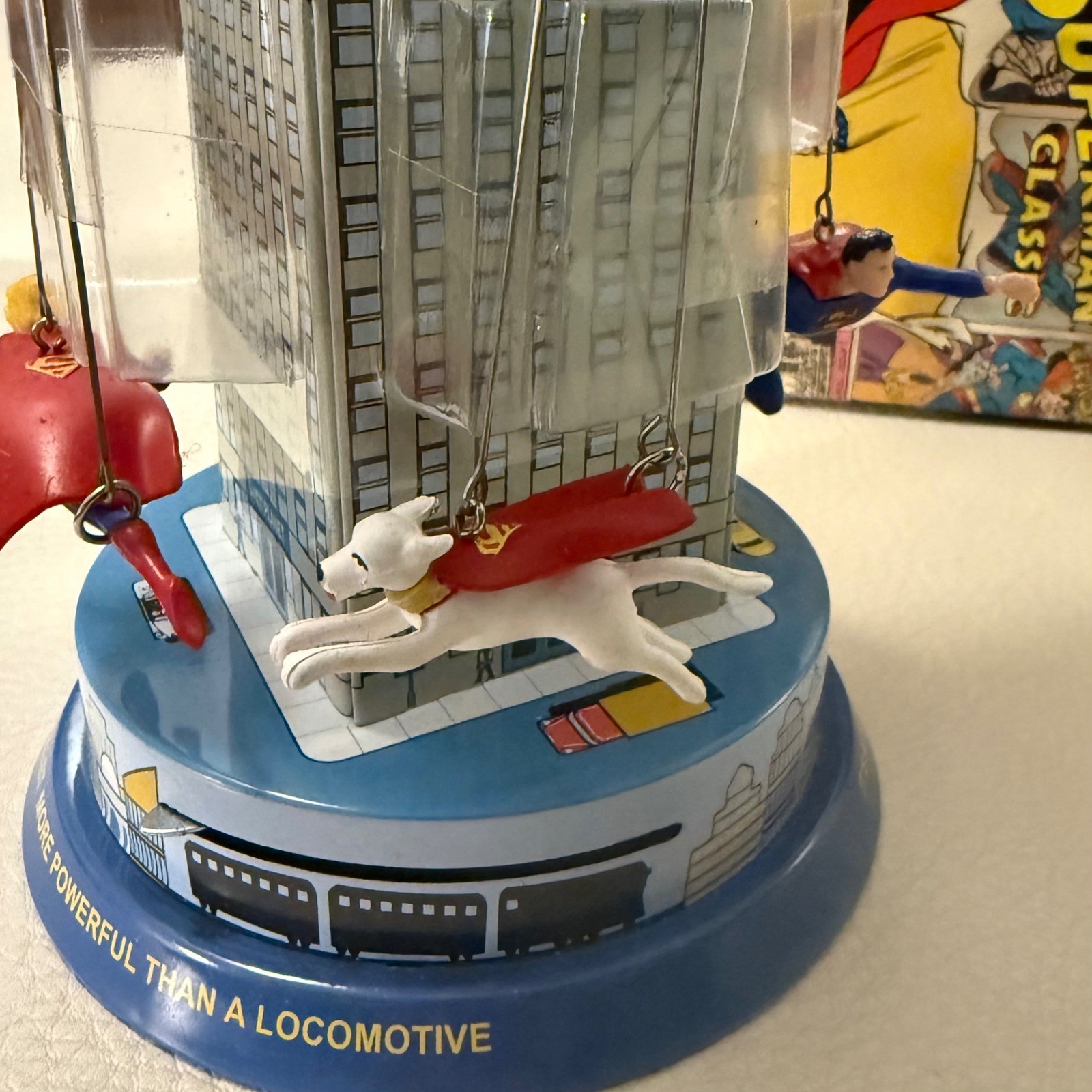 Schylling Superman Classic Carousel Wind-Up Tin Toy – Collector Series – Boxed