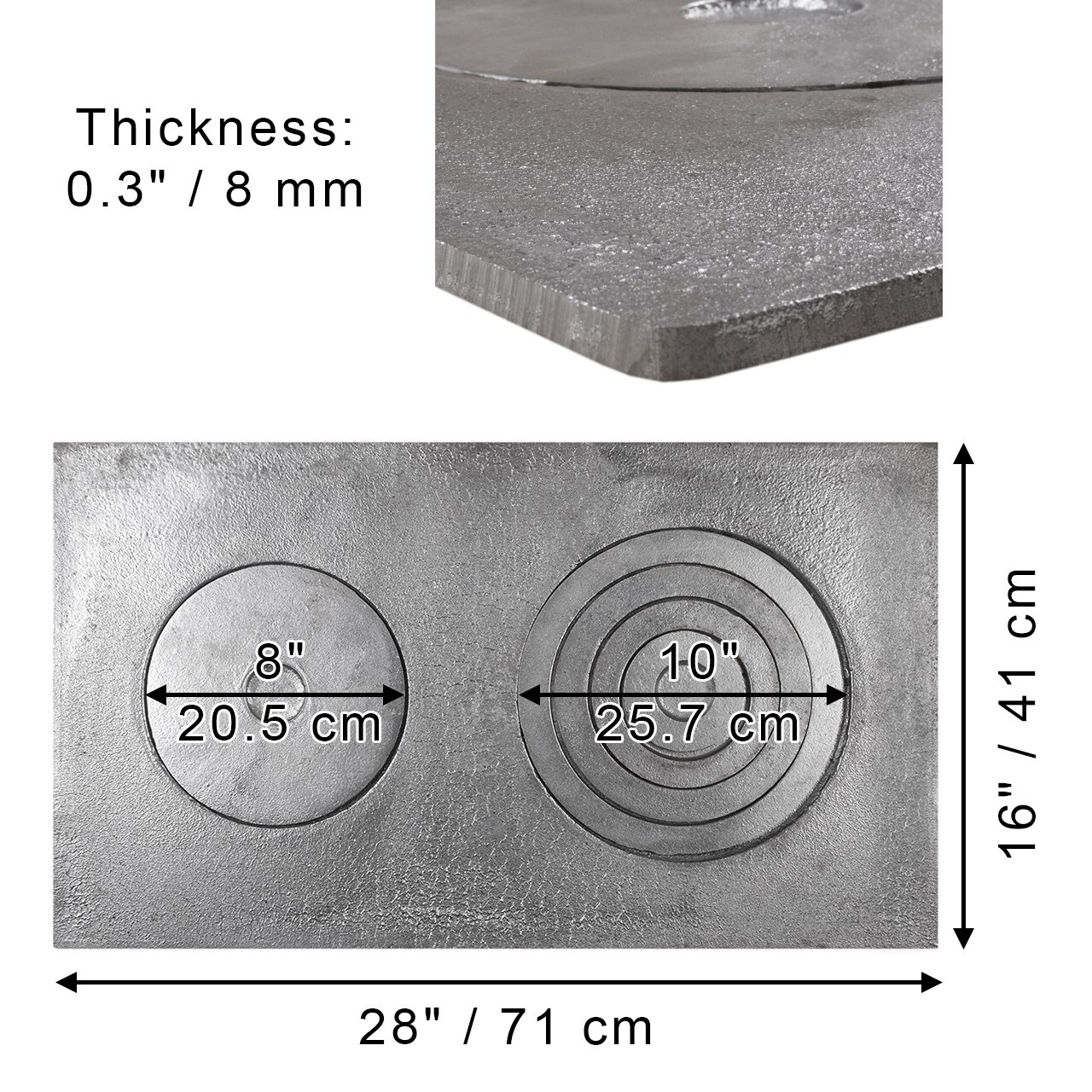 Cast Iron Stove Kitchen Flange Oven Rings BBQ Grill Barbecue Cooking Heavy Duty