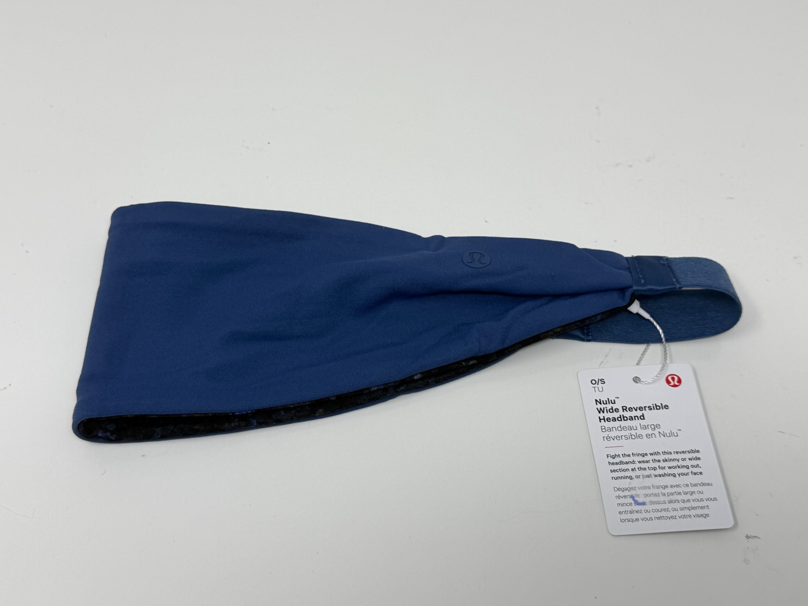Lululemon Headband Nulu Wide Reversible Blue Print GFLB PTBL Headband One Size