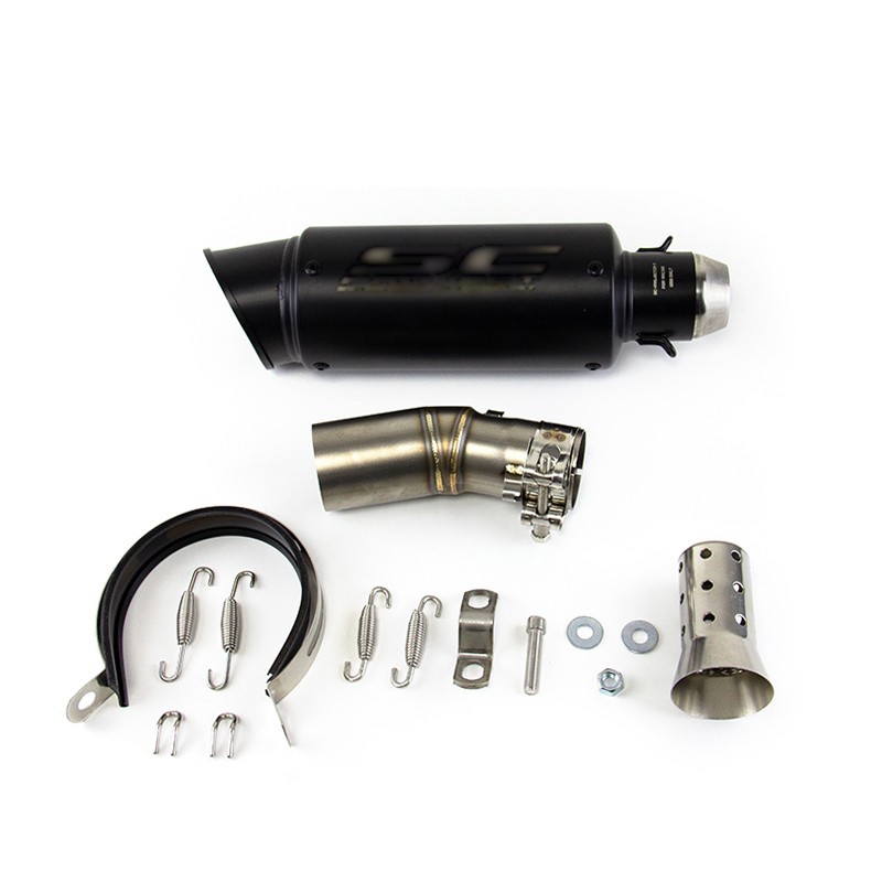 For CF-Moto 450SR 450SS 450NK All Years Black Muffler Tips Exhaust Mid Link Pipe