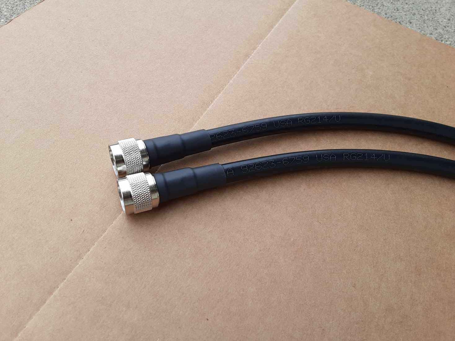 US MADE RG-214/U MIL-C-17 N Male to N Male Coax Cable CB, HAM, SCANNER lot