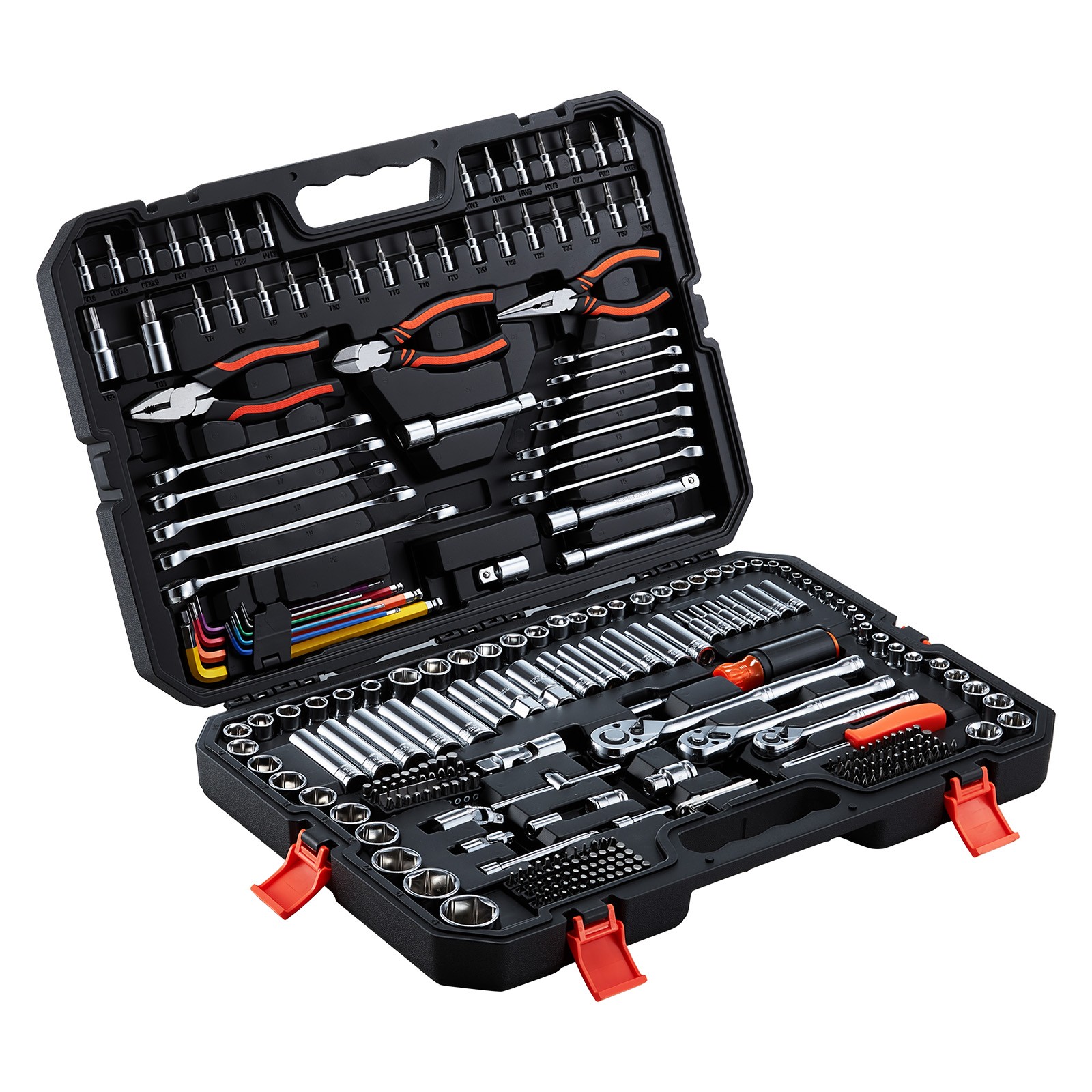 Uimoso 314-Piece Mechanics Tool Kit with Metric Socket Set for Vehicle Repairs