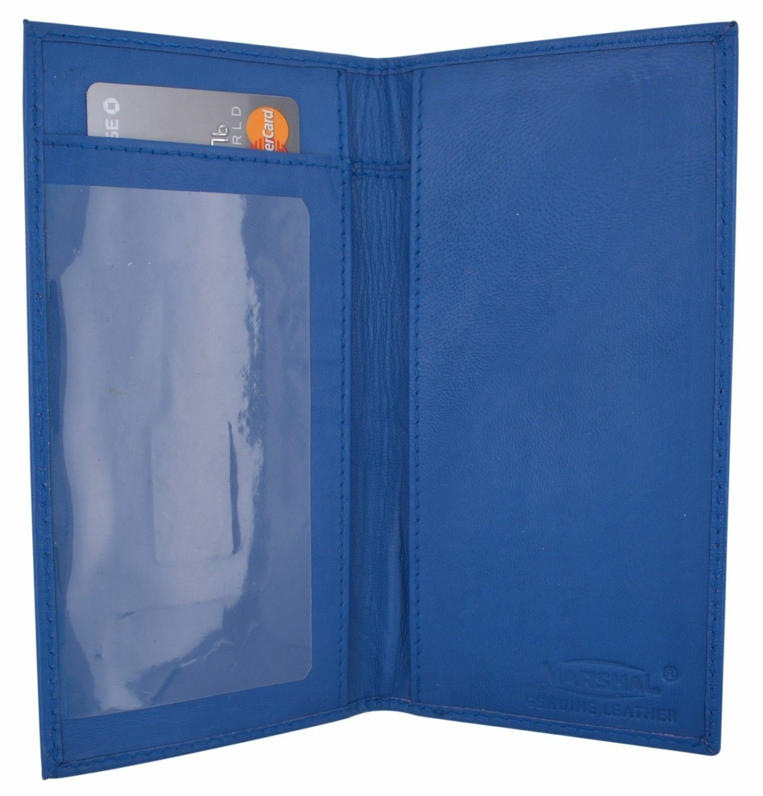 Checkbook Cover Holder Super Slim Plain Mens Womens Genuine Leather Cowhide New