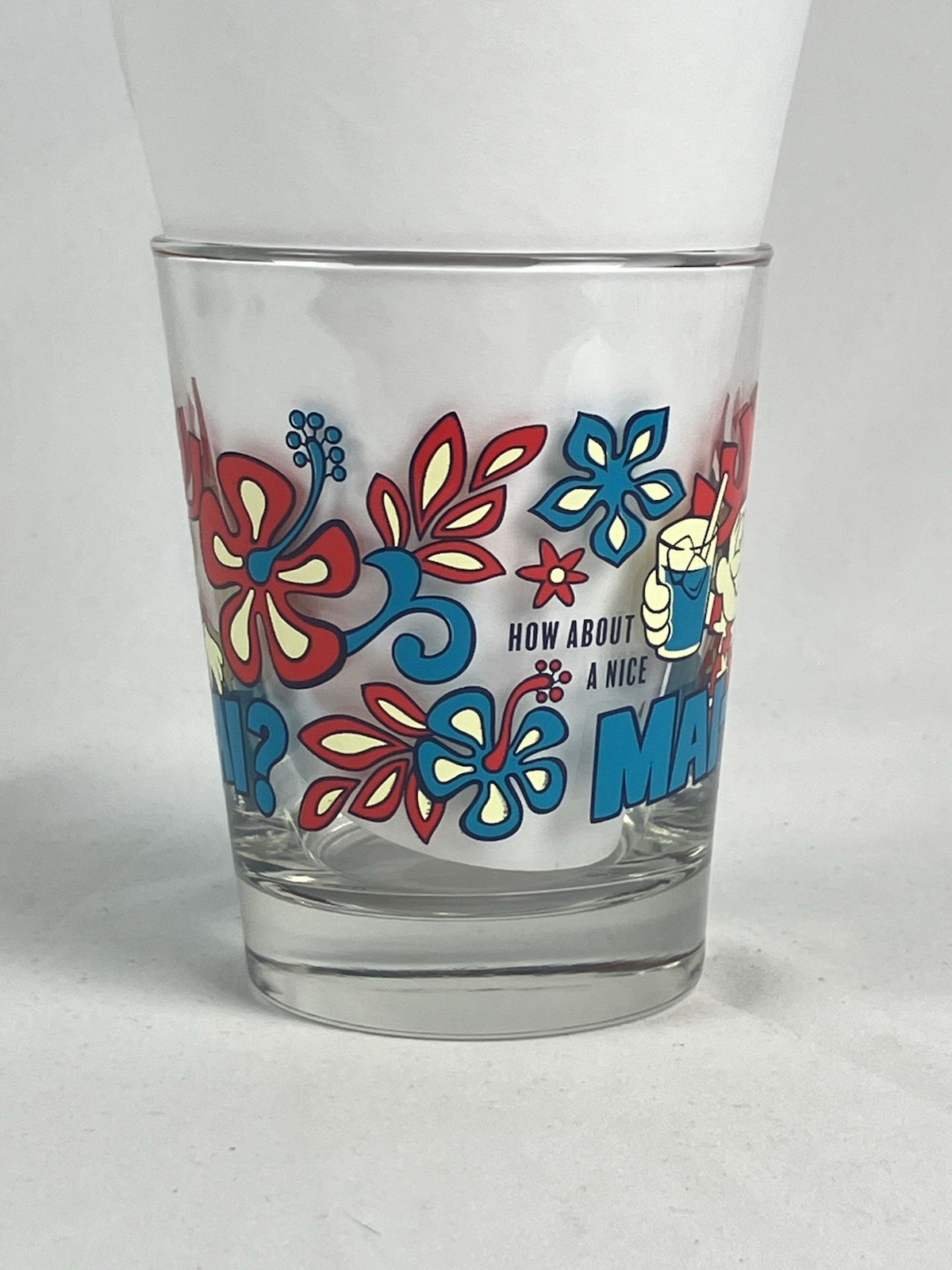How About a Mai Tai? Mai Tai Glass Jeff Granito Tikiland Trading 14 Oz Blue New