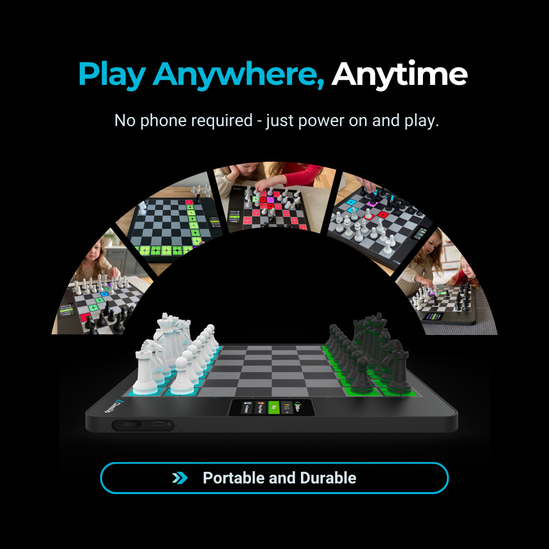 ChessUp 2 Refurbished BUNDLE Electronic Chessboard & Carry Bag + Piece Sacks