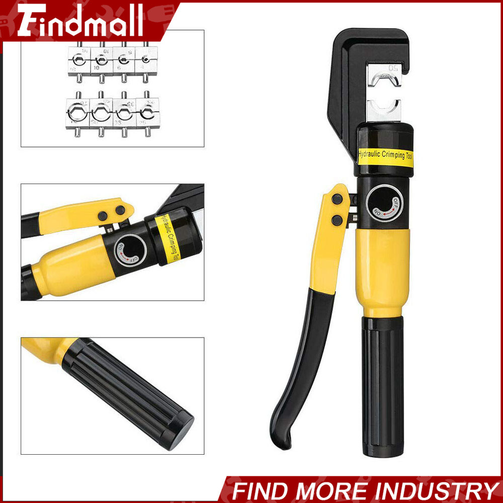 Findmall 10Ton Hydraulic Crimper Crimping Tool Wire Battery Cable Lug Terminal