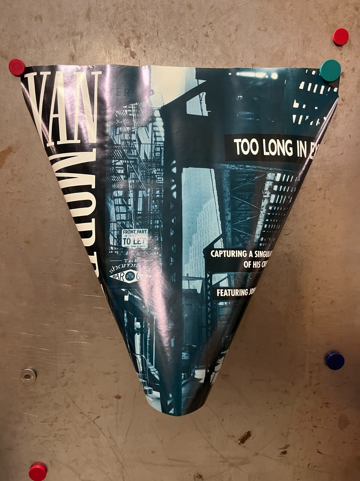 VAN MORRISON Too Long In Exile VINTAGE PROMO POSTER 1993 Polydor 24" x 24" CUBE