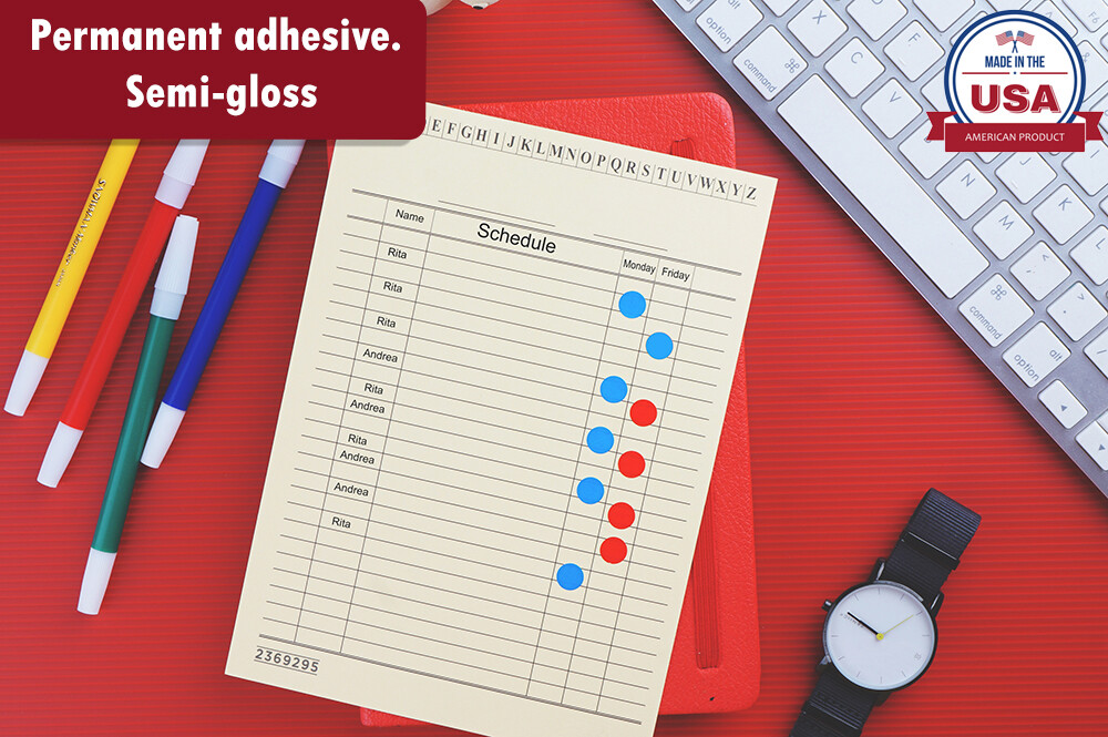 Color Coding Stickers 3/8" Rounded Labels Small Dots 0.375 Inch Circular 10mm