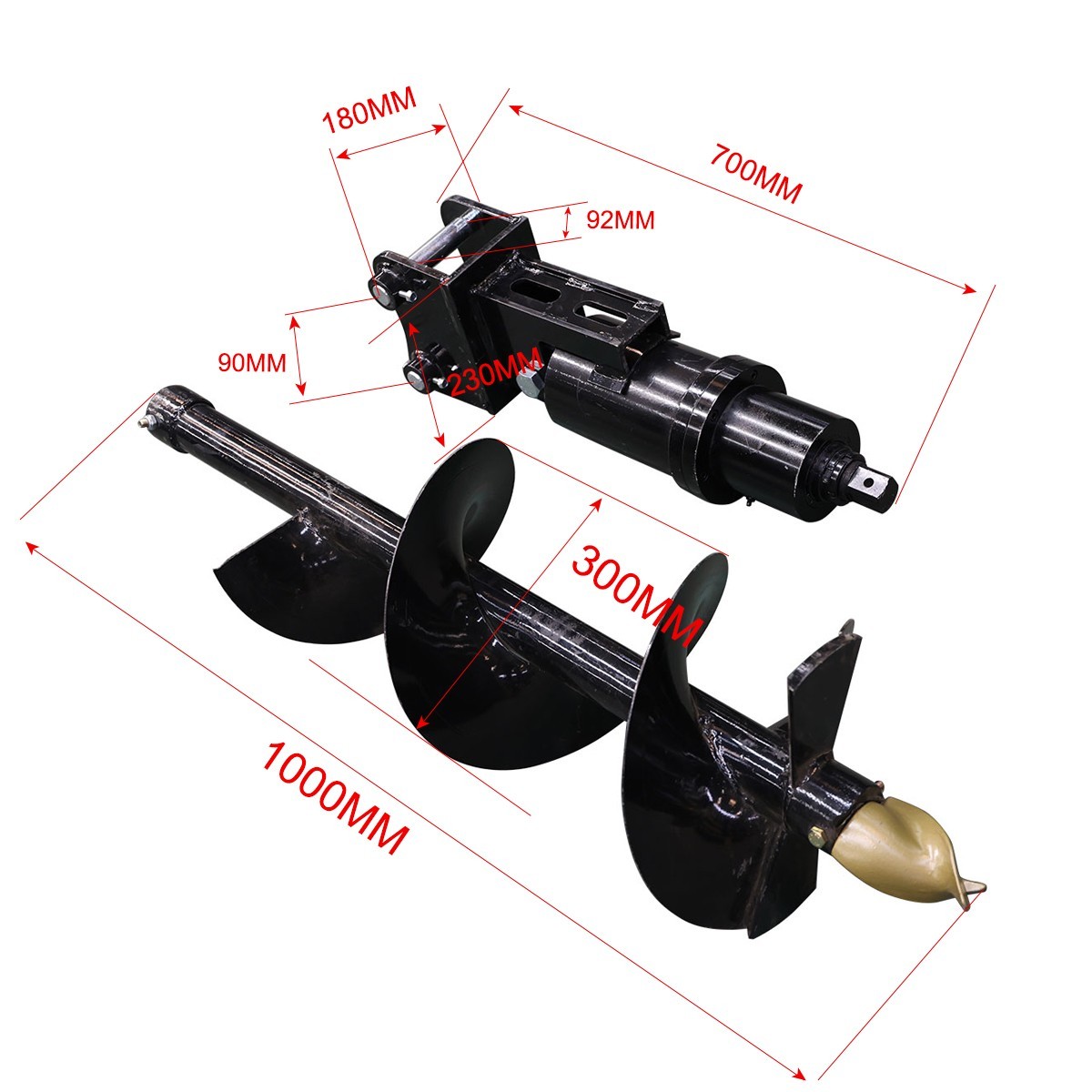 Mini Excavator Attachment 11.81in Diameter Auger Small Digger Attachment new