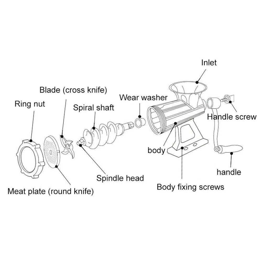 Heavy Duty Meat Grinder Mincer Stuffer Manual Sausage Filler Sauce Maker Machine