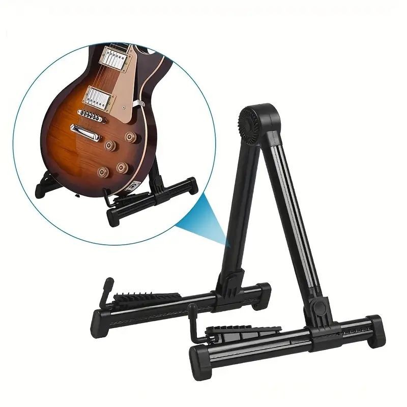 Guitar Stand Electric Bass Ukulele Folding A-Frame Foldable Portable Music Stand