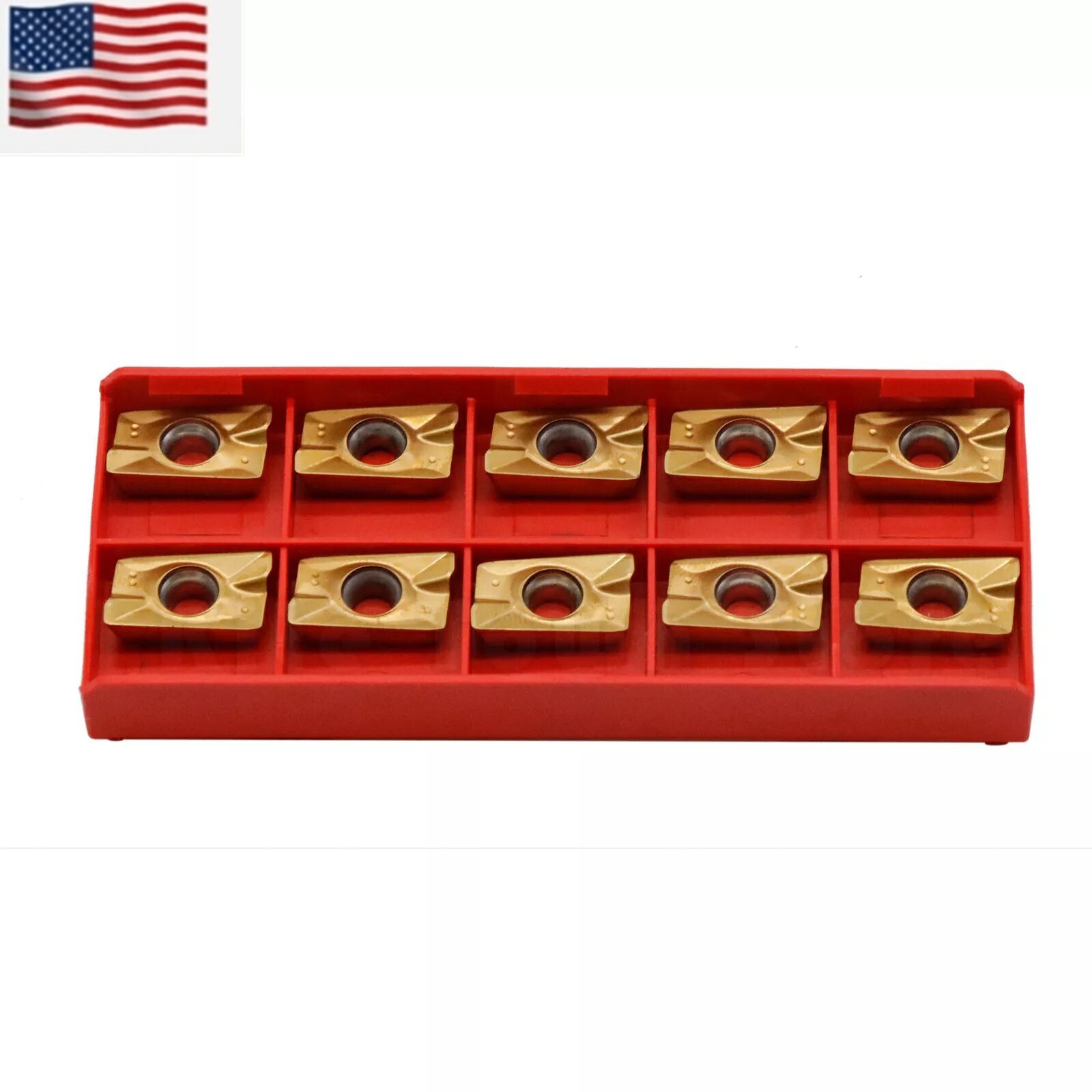 10Pc APMT1604 Carbide Insert Face End Mill Shell Cutter R8 FMB22 Arbor 400R 50MM