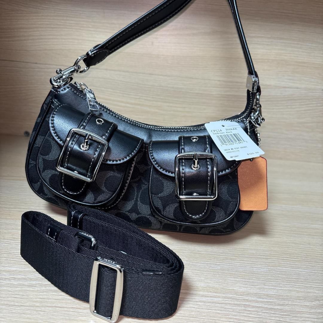 Model CQ184 Ashton Baguette Signature Denim Handbag Shoulder Women