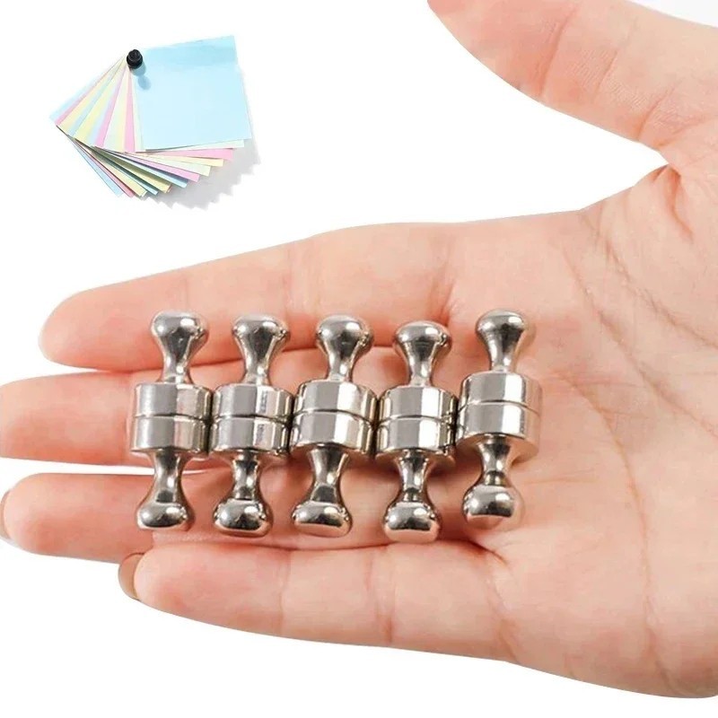 Super Strong Neodymium Magnet Push Pins 5/10PCS Magnetic Thumbtacks for Fridge.