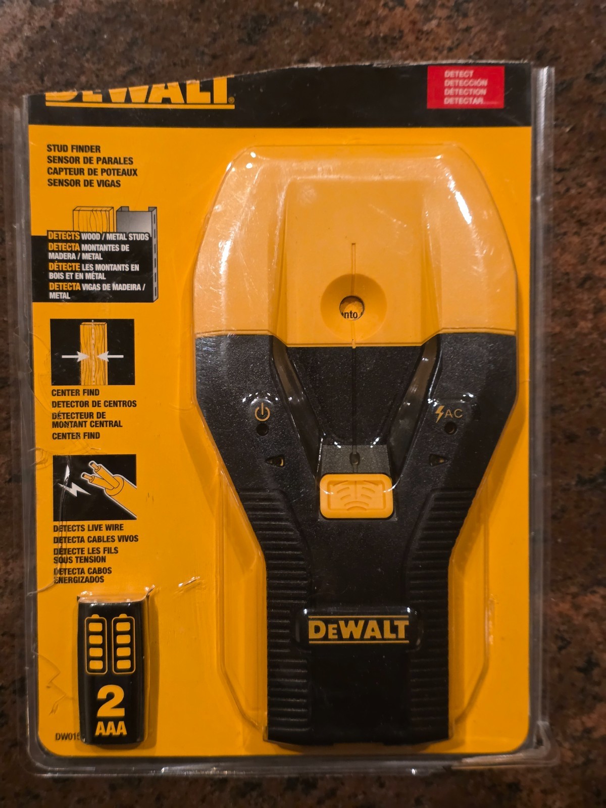 Dewalt DW0150 1-1/2" inch Wood Metal Center Sensor Stud Finder with AC Detect