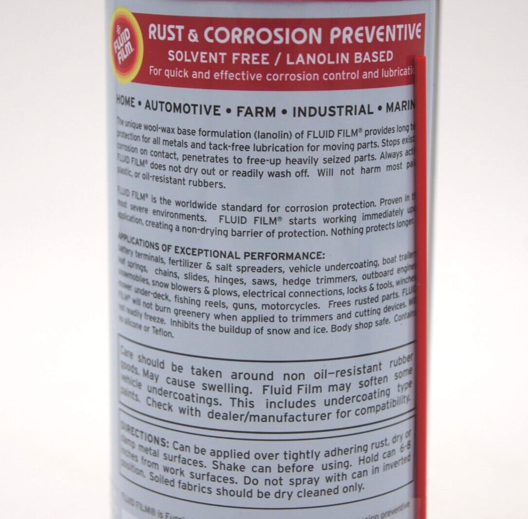 Fluid Film Rust Corrosion Penetrant Lubricant AS11 (11.75oz, 2 Pack)