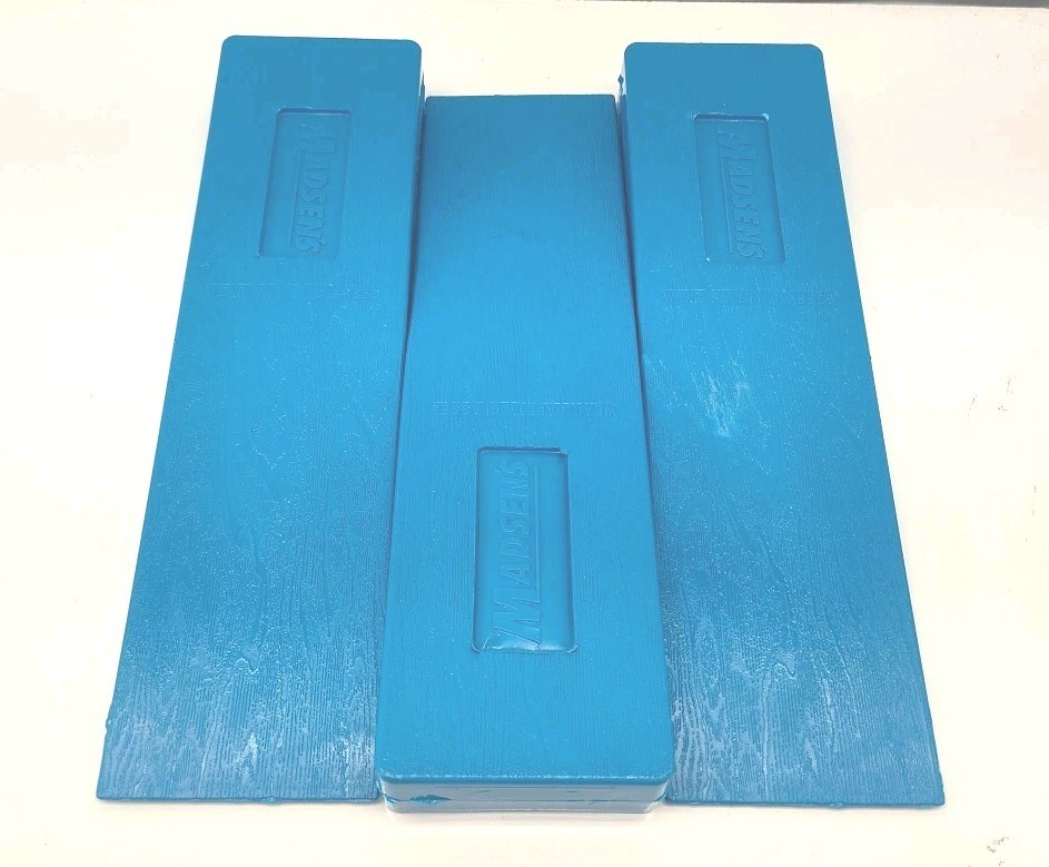 3 Madsen's 12"Blue Ox High Impact Felling Wedges Woodgrain