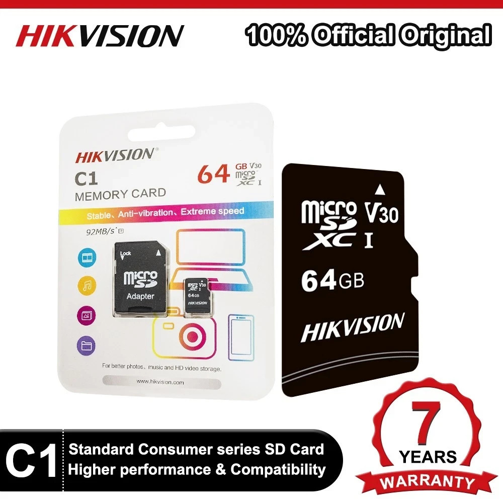 HIKSEMI 4-Pack 64GB Micro SD Card Class 10 High Speed Memory for Camera Drone