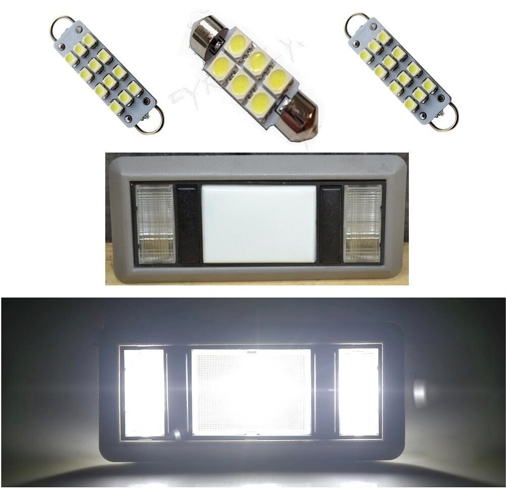 2 Map 1 Dome white LED Interior lights for 1988-1998 Chevy Silverado/GMC Sierra